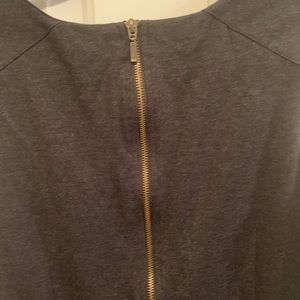 Gray business dress with pockets